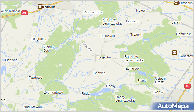 mapa Baszków, Baszków na mapie Targeo