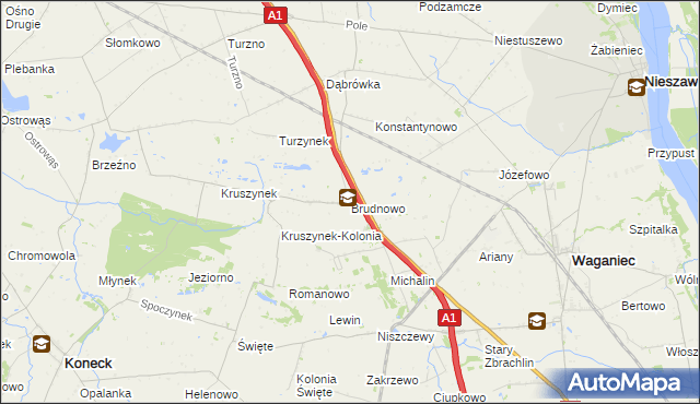 mapa Brudnowo, Brudnowo na mapie Targeo