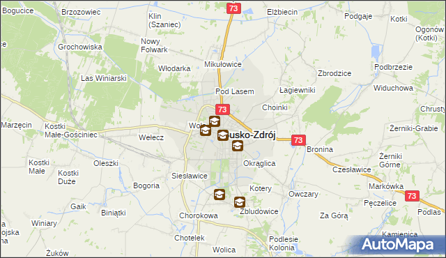 mapa Busko-Zdrój, Busko-Zdrój na mapie Targeo