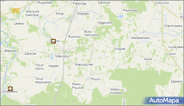 mapa Cegielnia Psucka, Cegielnia Psucka na mapie Targeo