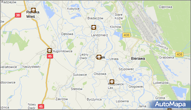 mapa Cisek, Cisek na mapie Targeo