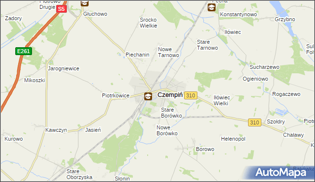 mapa Czempiń, Czempiń na mapie Targeo