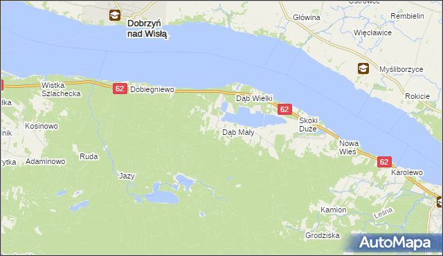 mapa Dąb Mały, Dąb Mały na mapie Targeo