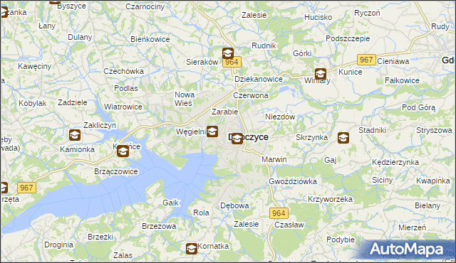 mapa Dobczyce, Dobczyce na mapie Targeo