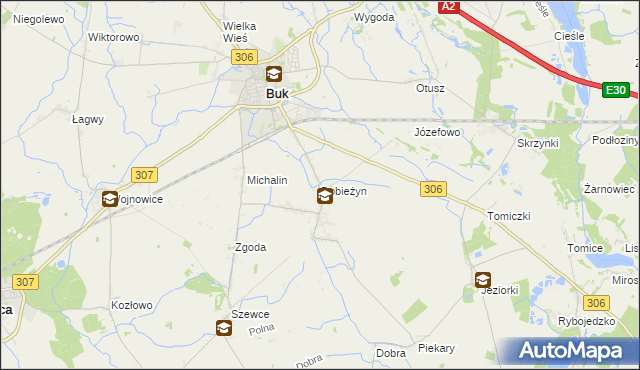 mapa Dobieżyn, Dobieżyn na mapie Targeo