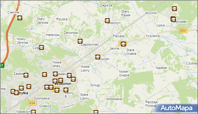 mapa Duczki, Duczki na mapie Targeo