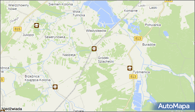 mapa Gródek Szlachecki, Gródek Szlachecki na mapie Targeo
