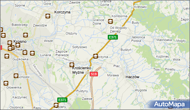 mapa Iskrzynia, Iskrzynia na mapie Targeo