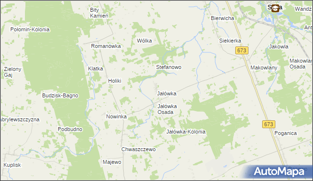 mapa Jałówka gmina Sidra, Jałówka gmina Sidra na mapie Targeo