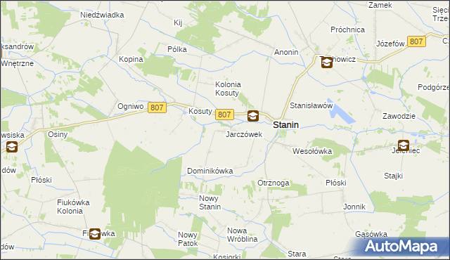 mapa Jarczówek, Jarczówek na mapie Targeo