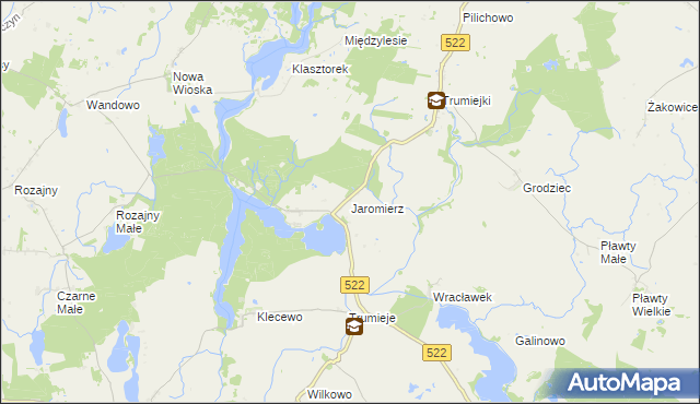 mapa Jaromierz gmina Gardeja, Jaromierz gmina Gardeja na mapie Targeo