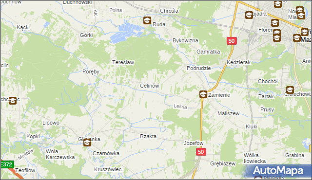 mapa Jędrzejnik, Jędrzejnik na mapie Targeo