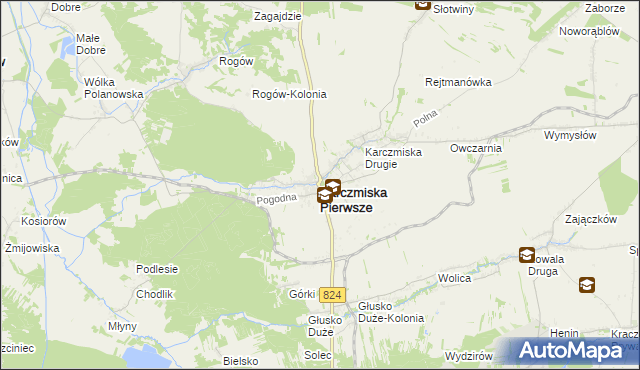 mapa Karczmiska Pierwsze, Karczmiska Pierwsze na mapie Targeo