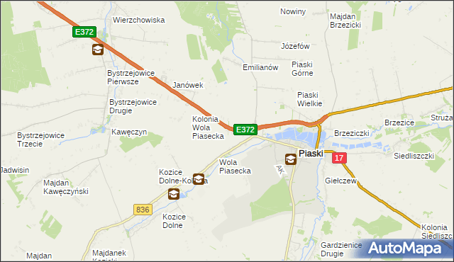 mapa Kębłów gmina Piaski, Kębłów gmina Piaski na mapie Targeo
