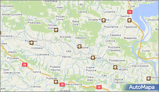 mapa Kłodne, Kłodne na mapie Targeo