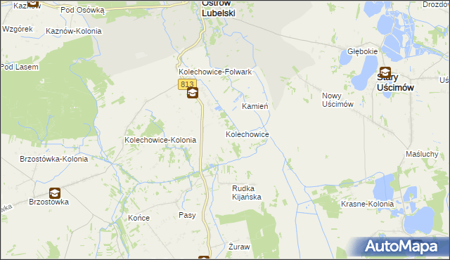 mapa Kolechowice, Kolechowice na mapie Targeo