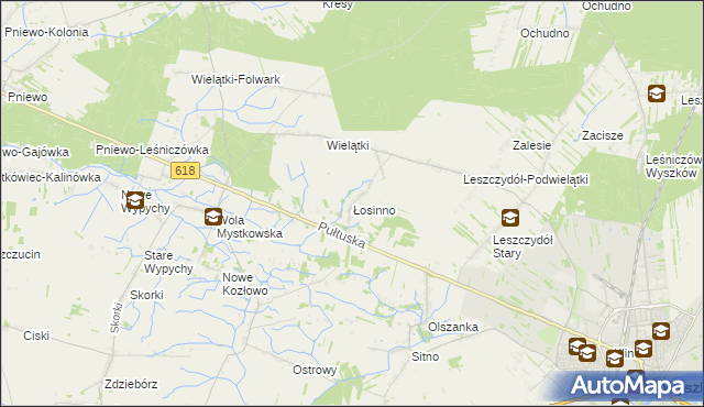 mapa Łosinno, Łosinno na mapie Targeo