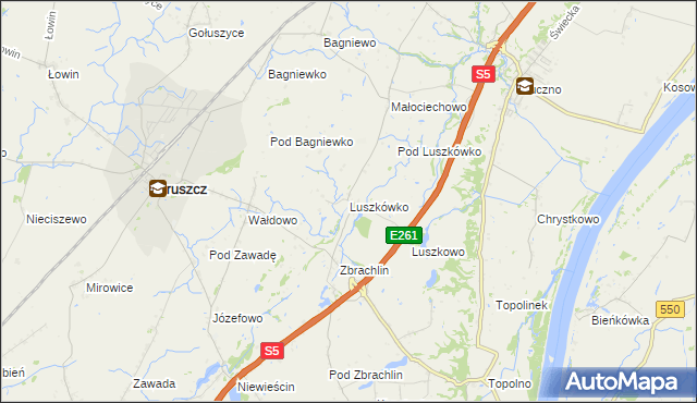 mapa Luszkówko, Luszkówko na mapie Targeo