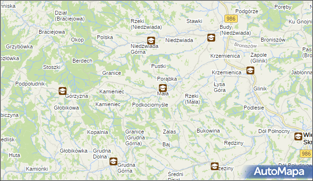 mapa Mała, Mała na mapie Targeo