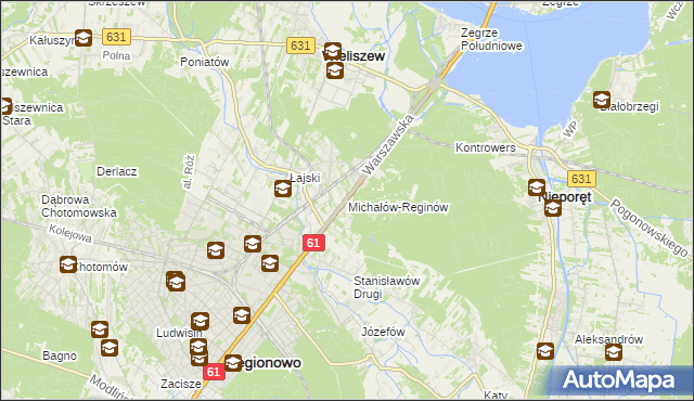 mapa Michałów-Reginów, Michałów-Reginów na mapie Targeo