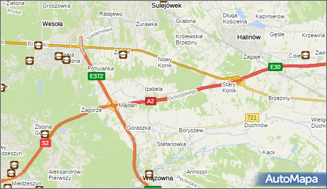 mapa Michałówek gmina Wiązowna, Michałówek gmina Wiązowna na mapie Targeo
