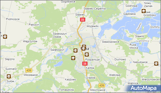 mapa Milicz, Milicz na mapie Targeo