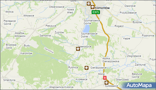 mapa Nawodzice, Nawodzice na mapie Targeo