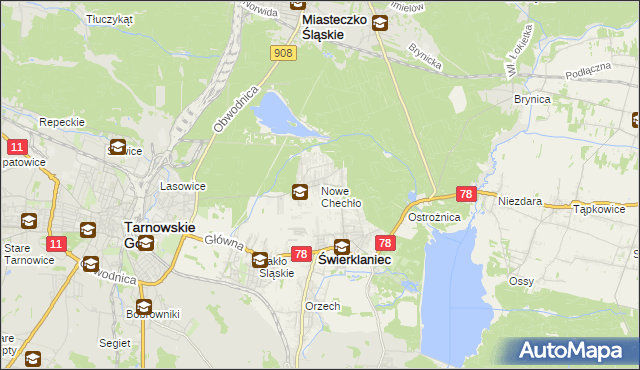 mapa Nowe Chechło, Nowe Chechło na mapie Targeo