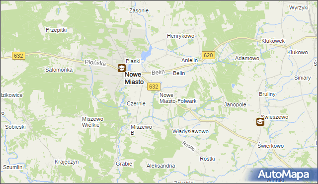 mapa Nowe Miasto-Folwark, Nowe Miasto-Folwark na mapie Targeo