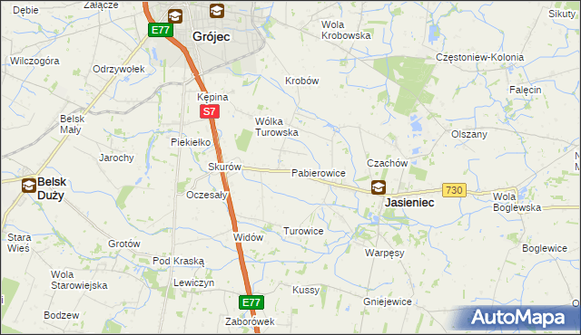 mapa Pabierowice, Pabierowice na mapie Targeo
