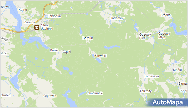 mapa Parwółki, Parwółki na mapie Targeo