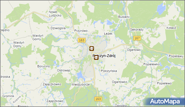 mapa Połczyn-Zdrój, Połczyn-Zdrój na mapie Targeo