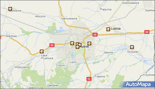 mapa Prudnik, Prudnik na mapie Targeo