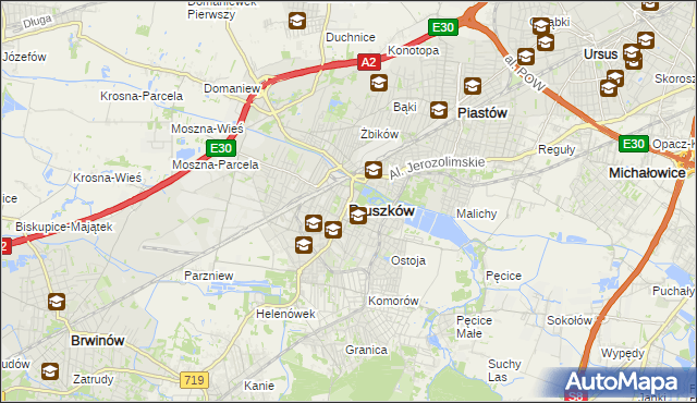 mapa Pruszków, Pruszków na mapie Targeo