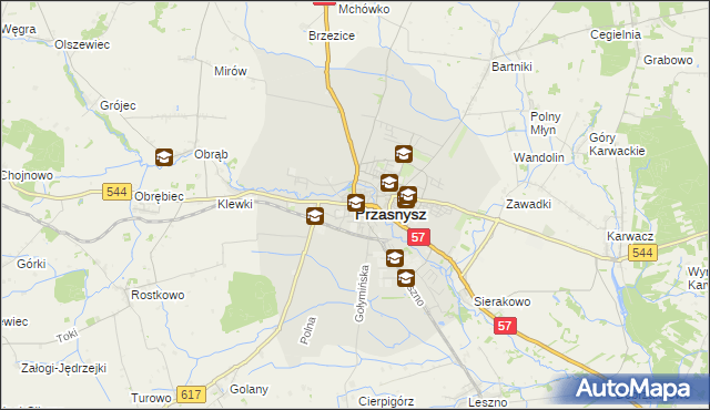 mapa Przasnysz, Przasnysz na mapie Targeo