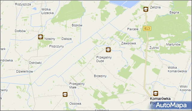 mapa Przegaliny Duże, Przegaliny Duże na mapie Targeo