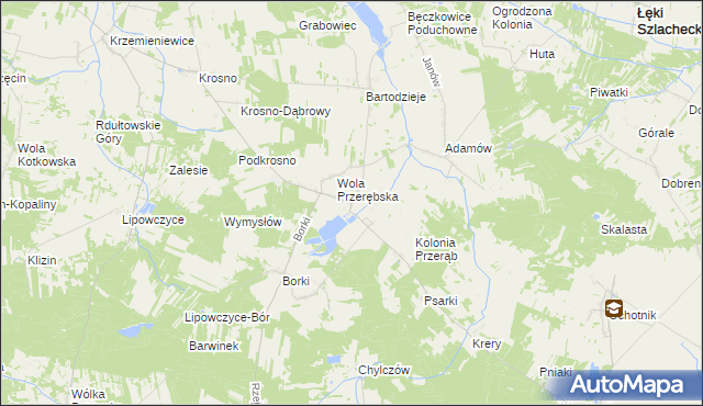 mapa Przerąb, Przerąb na mapie Targeo