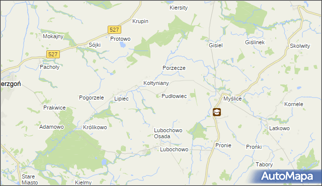 mapa Pudłowiec, Pudłowiec na mapie Targeo