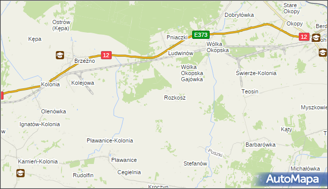 mapa Rozkosz, Rozkosz na mapie Targeo