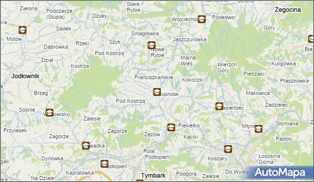 mapa Rupniów, Rupniów na mapie Targeo