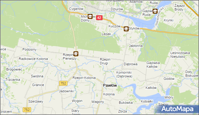 mapa Rzepin Drugi, Rzepin Drugi na mapie Targeo