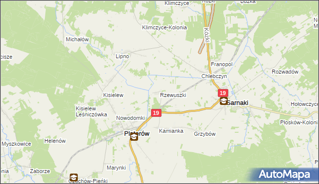 mapa Rzewuszki, Rzewuszki na mapie Targeo