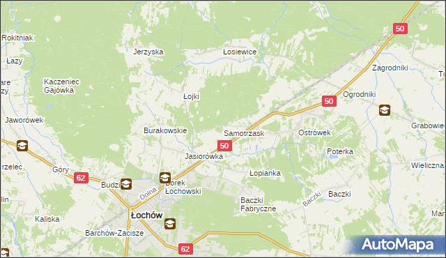 mapa Samotrzask, Samotrzask na mapie Targeo