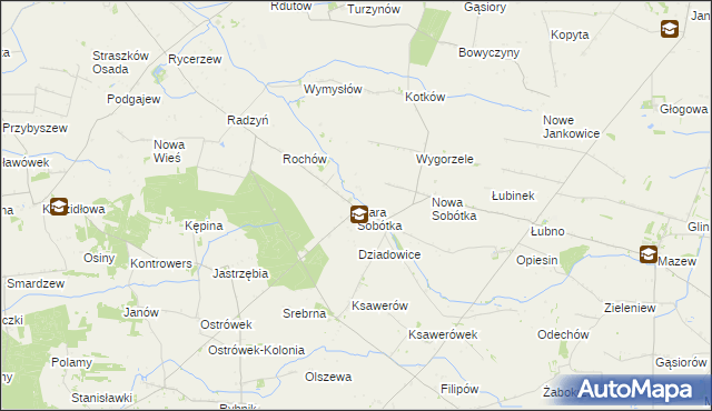 mapa Stara Sobótka, Stara Sobótka na mapie Targeo