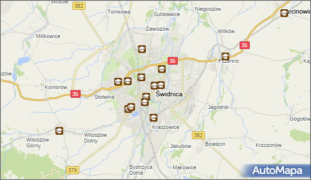 mapa Świdnicy, Świdnica na mapie Targeo
