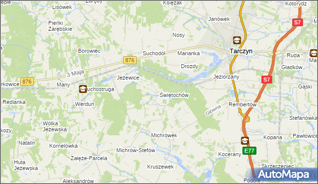 mapa Świętochów, Świętochów na mapie Targeo