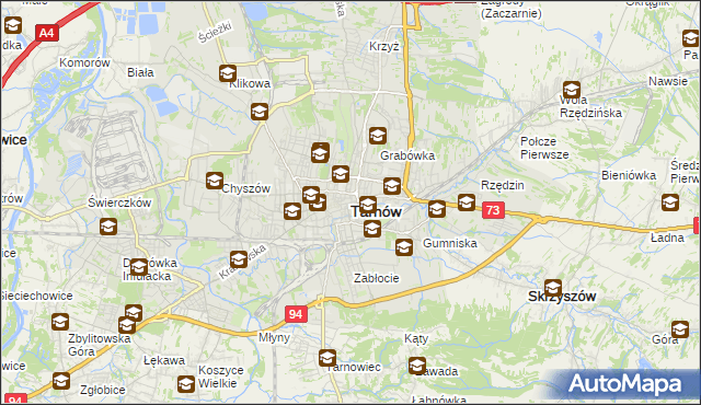 mapa Tarnów, Tarnów na mapie Targeo