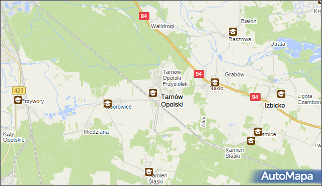 mapa Tarnów Opolski, Tarnów Opolski na mapie Targeo