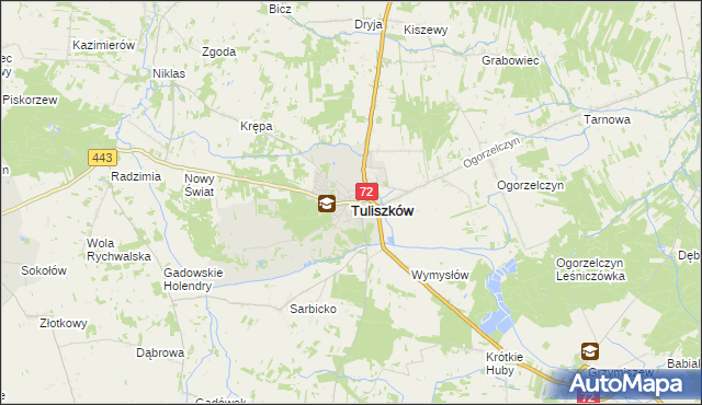 mapa Tuliszków, Tuliszków na mapie Targeo
