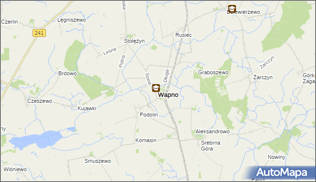 mapa Wapno, Wapno na mapie Targeo
